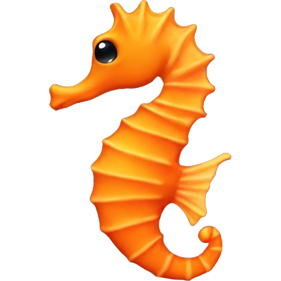 Orange seahorse emoji