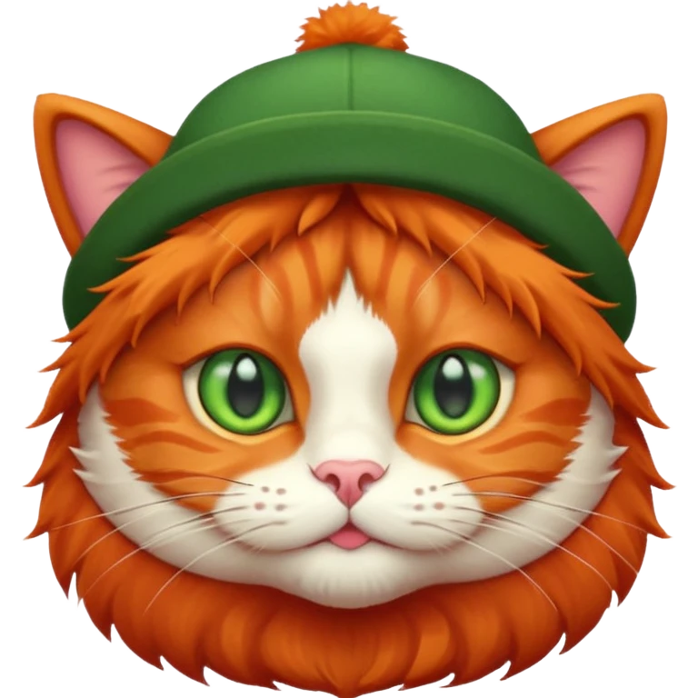 Red cat with hat emoji