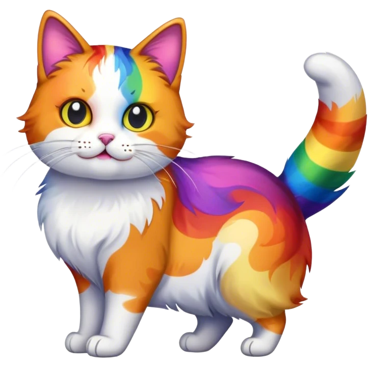 Rainbow cat emoji
