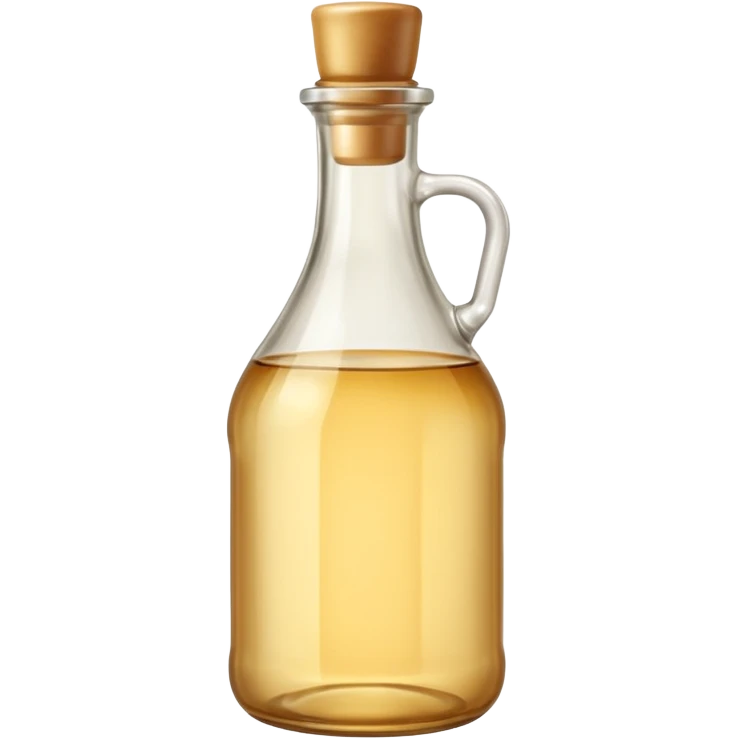 clear vinegar bottle with subtle golden tint. emoji