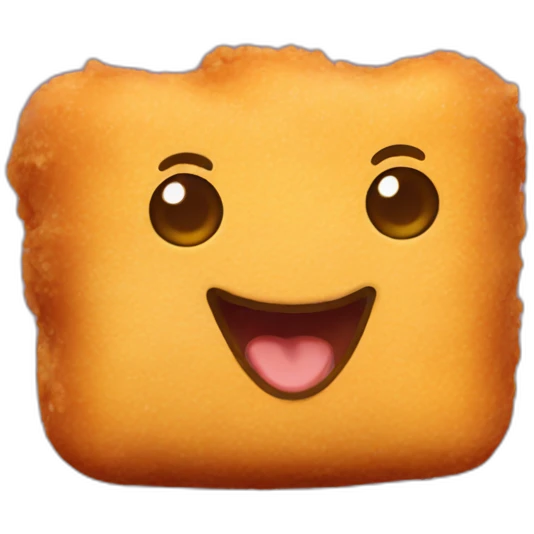 Chicken nugget saying hi emoji