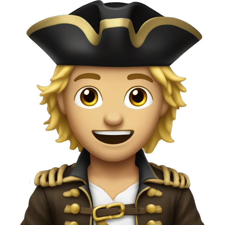 Niño disfrazado de pirata emoji