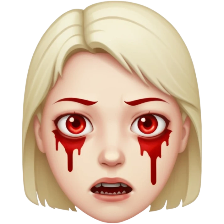 A pail white bloody character emoji