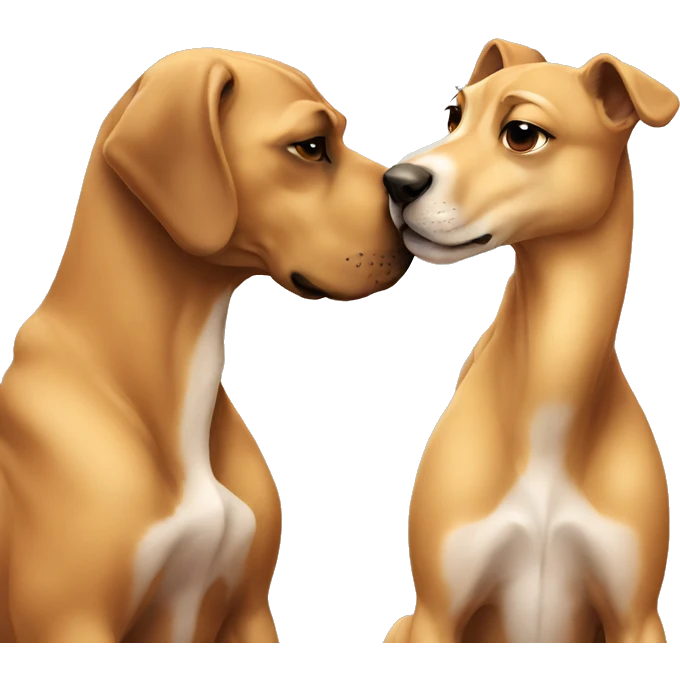 Dog kiss camel  emoji