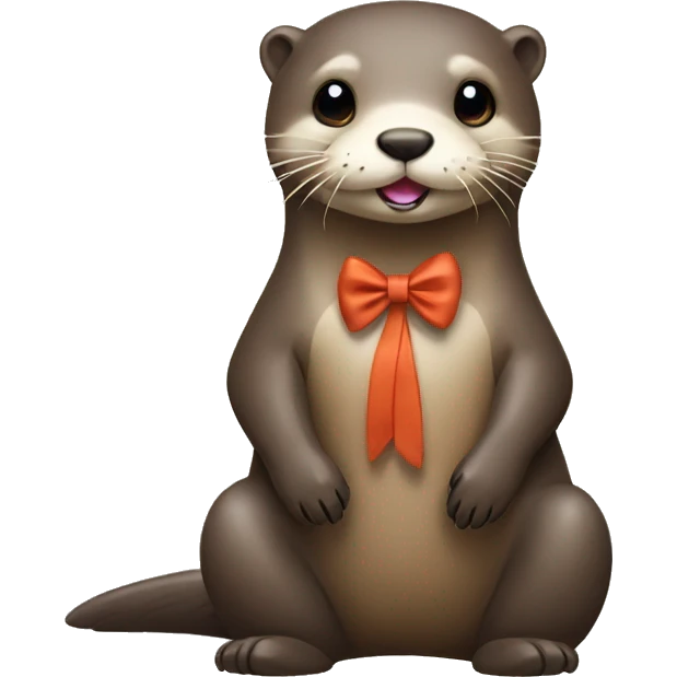 otter with bow emoji