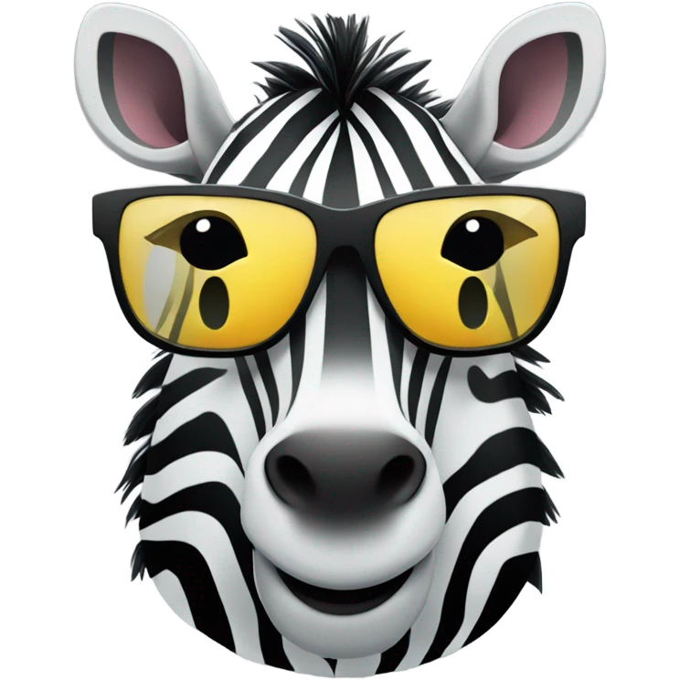 zebra wearing sunglasses emoji