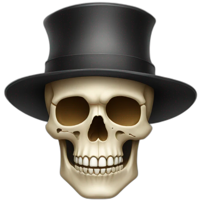 Skull in hat  emoji