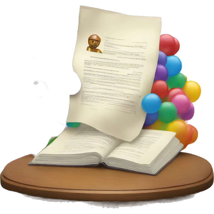 contract that shines with the colors of the rainbow mixed emoji