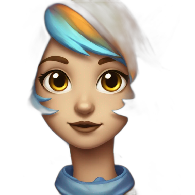 prismatic fox girl emoji