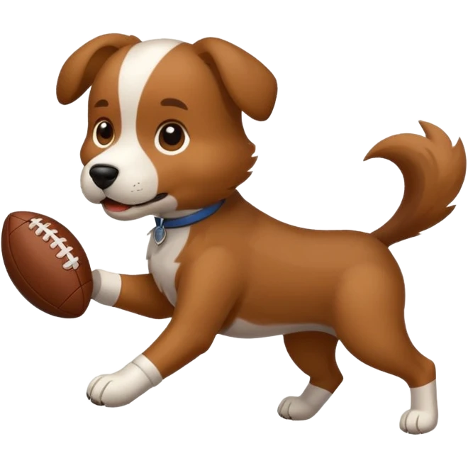 Ftbol oynayan köpek emoji
