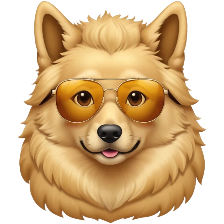 Golden Shepherd with sunglasses￼ emoji