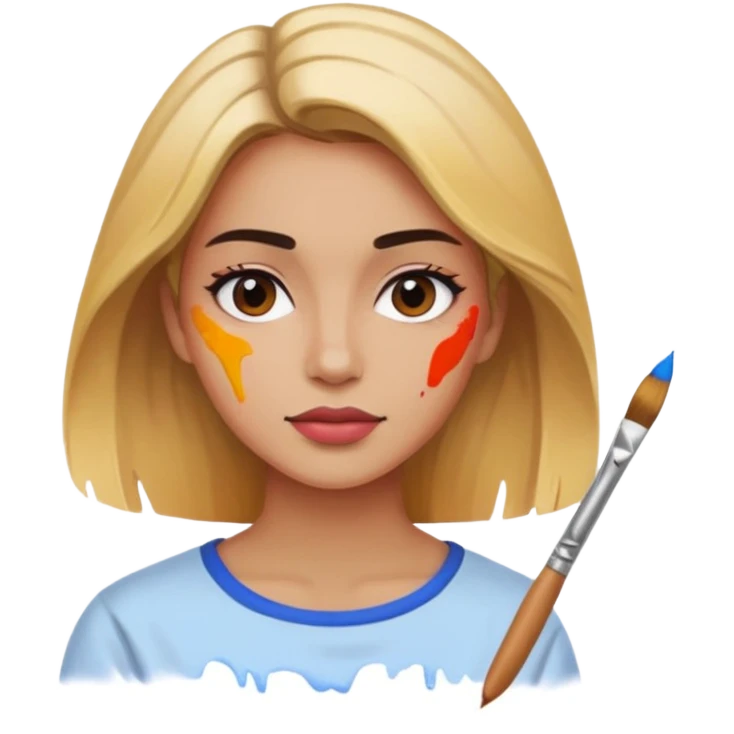 Women painting  emoji