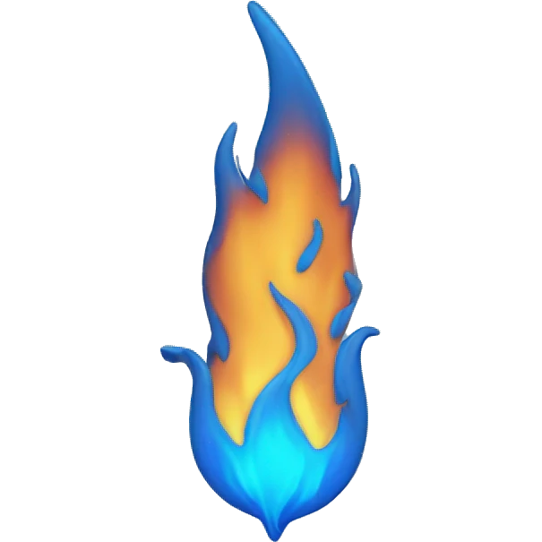 Blue flame emoji