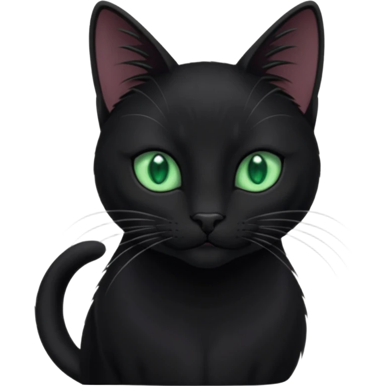 a noble black cat with a long tail emoji