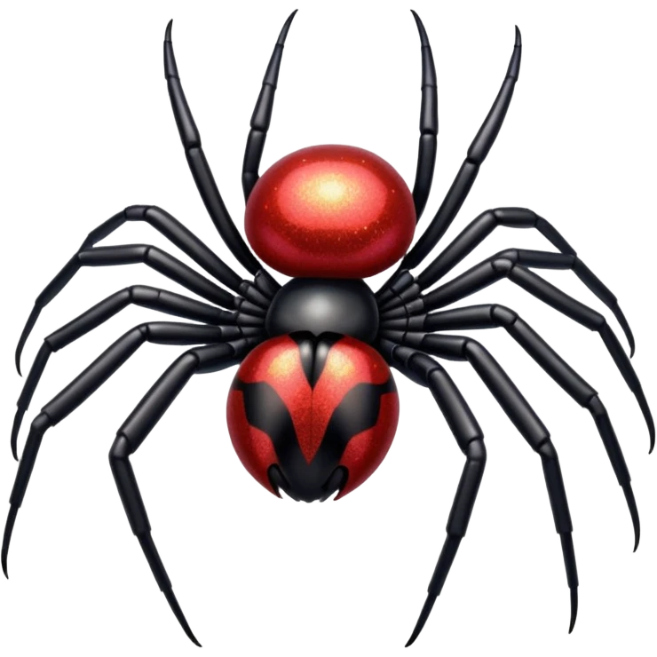 Glitter black widow emoji