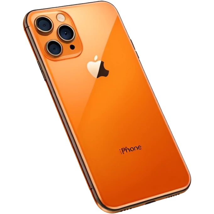 Un iPhone 17 Pro Max color naranja emoji