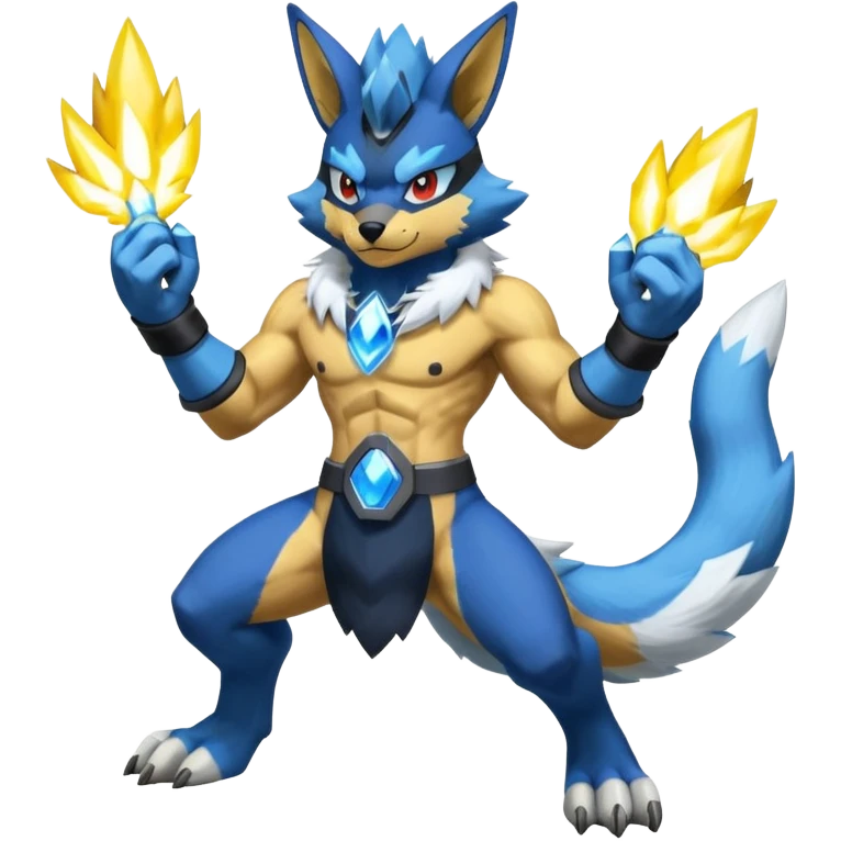 WereGarurumon-Zeraora-Lucario-fusion (full body) emoji
