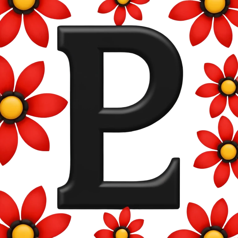 repeating pattern of number 7s accented with bright flowers emoji