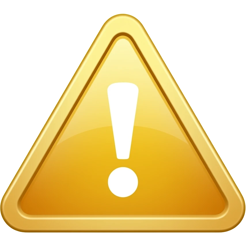 yellow warning triangle. with glowing yellow halo around it emoji