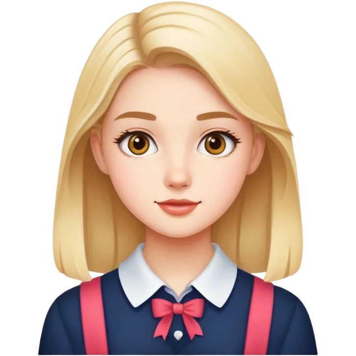 Preppy and pretty girl emoji