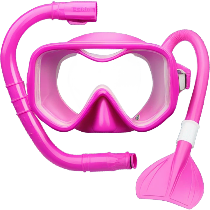 Pink mask and snorkel realistic  emoji