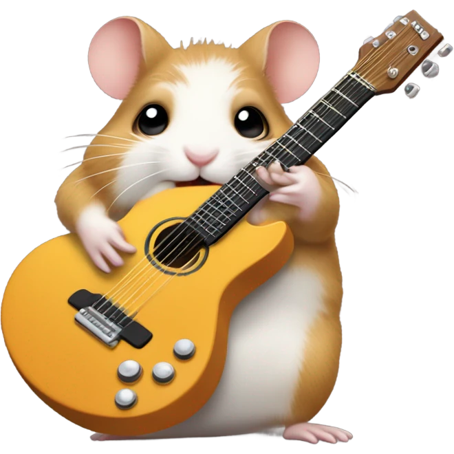 hamster playing a electric guitar emoji