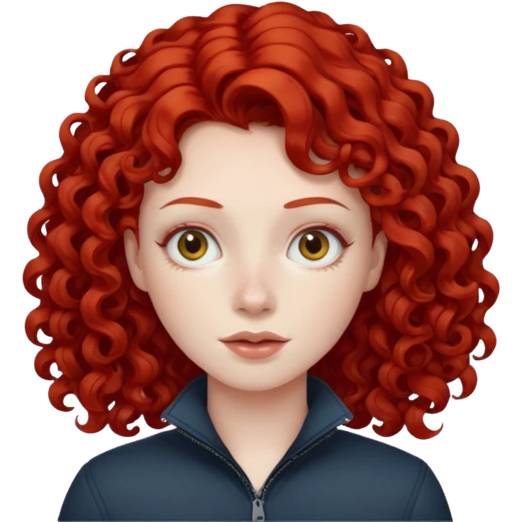 curly ferrari red hair emoji