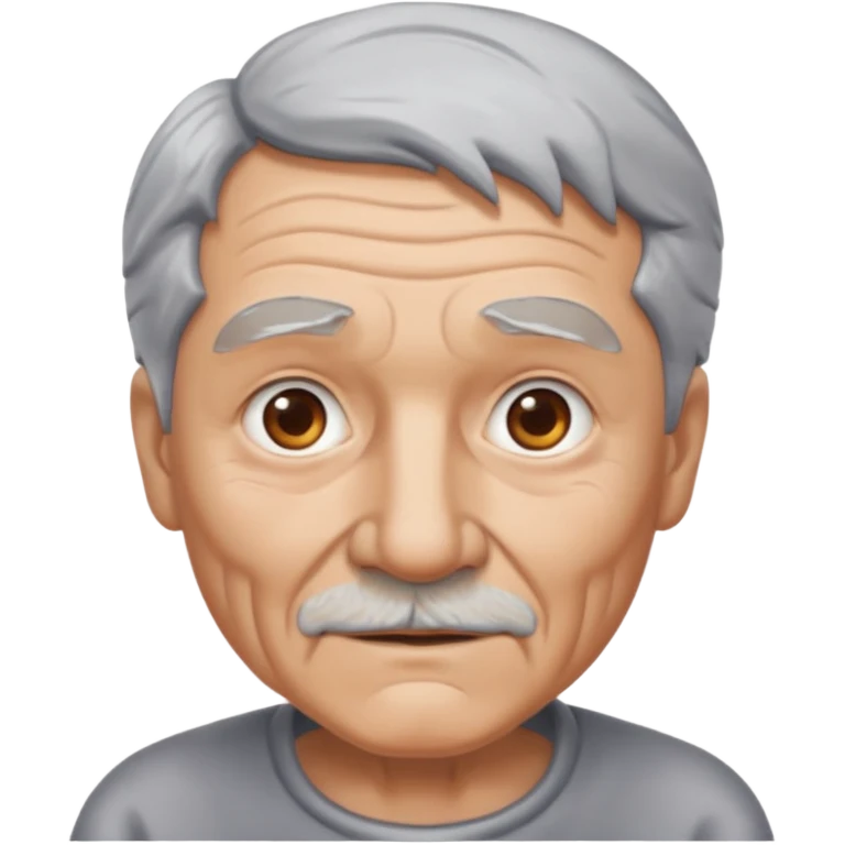 gray metal painted grandpa emoji