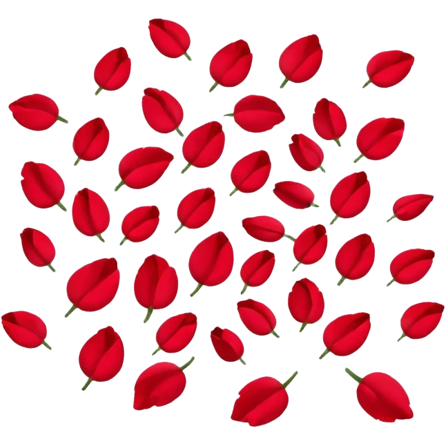 Rose petals falling from a rose emoji