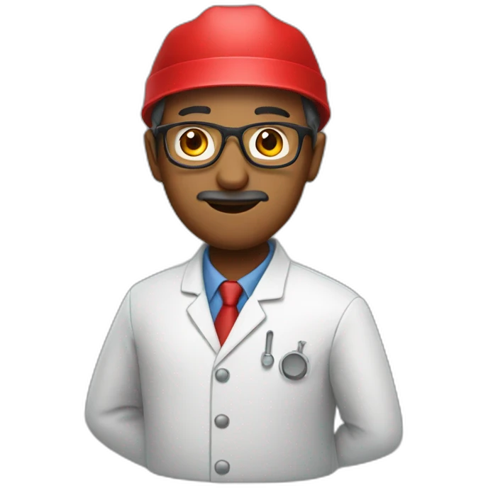 scientist with a red fez emoji