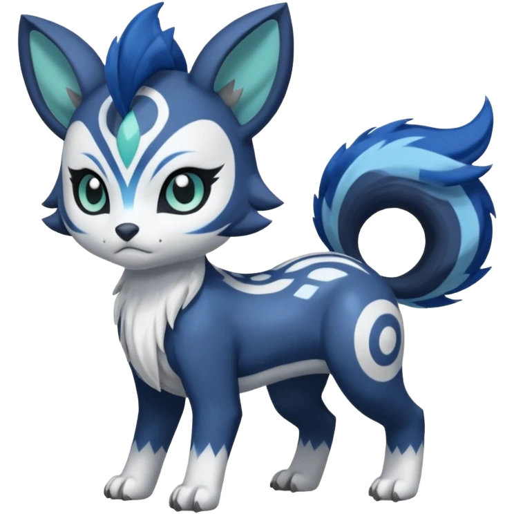 Meloetta-Garurumon-Pokémon-Digimon-Fakémon-fusion-hybrid-creature emoji