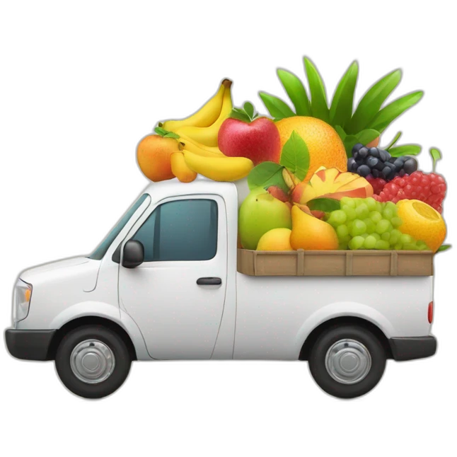 delivery-car-with-fruit-bouquet emoji