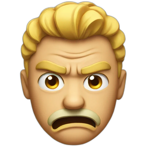 Fake angry face emoji