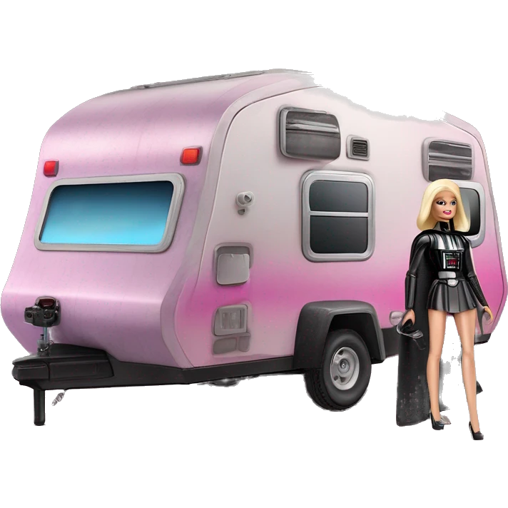 Darth Vader and Barbie’s expensive but very dusty old disturbing disgusting ghostly very haunted horror dream camper  emoji