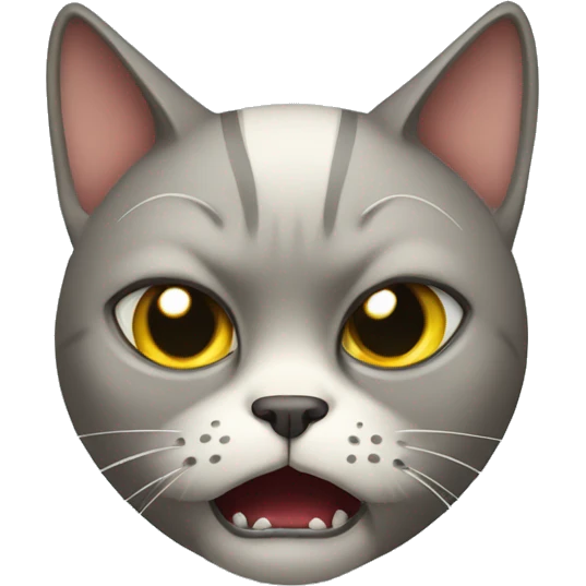 Cat saying with a really bad face ( angry) emoji