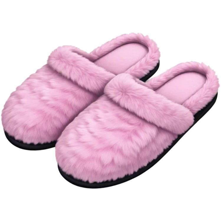 Pink fluffy slippers emoji