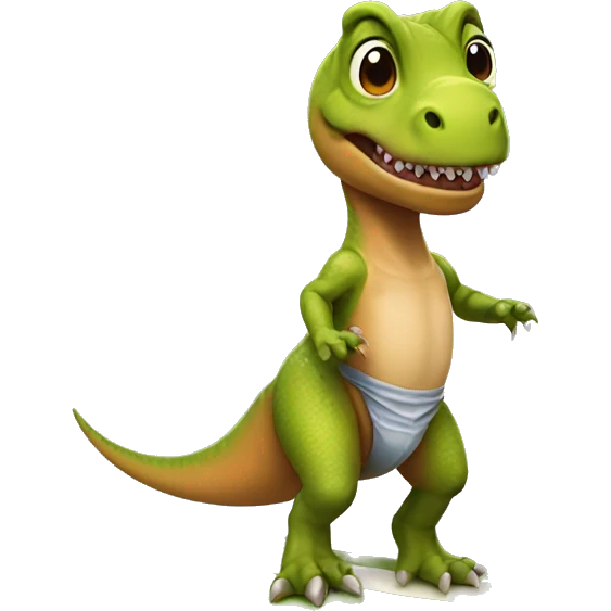 T-Rex wearing a tutu on a surfboard emoji