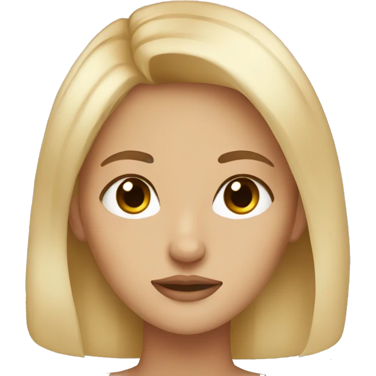 Blonde girl with brown eyes clean aesthetic  emoji