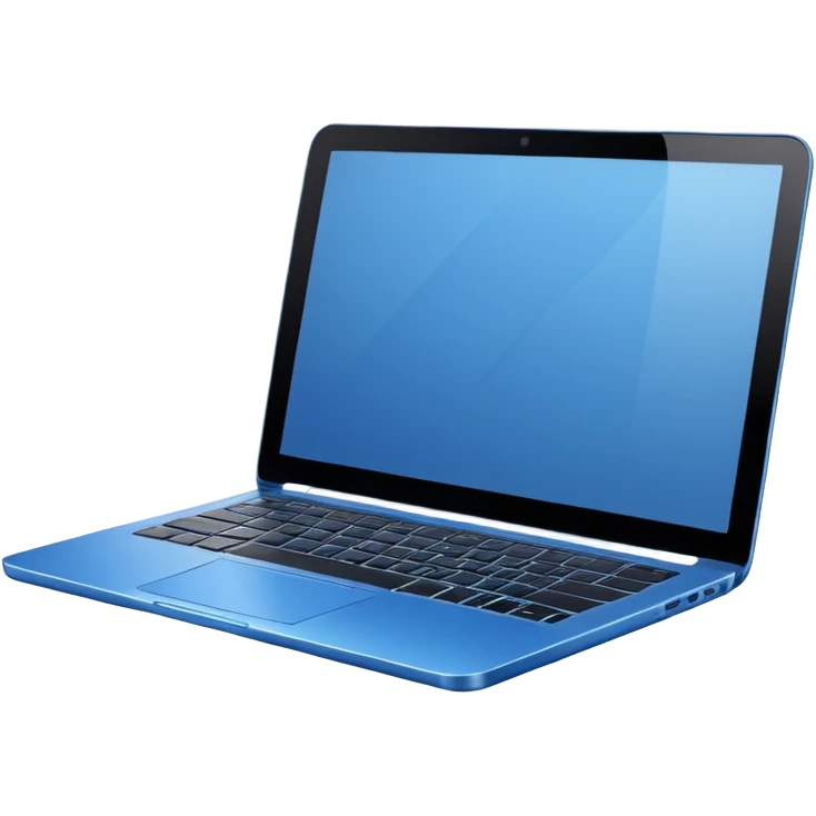 blue laptop or computer to rep an os emoji