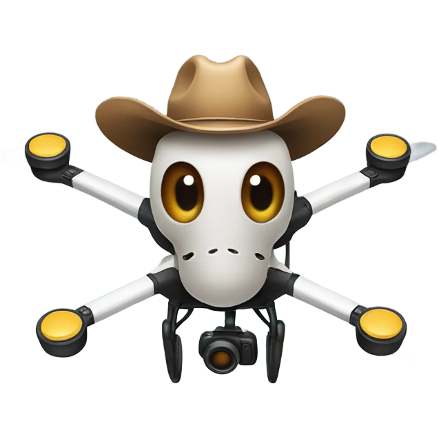 A cowboy drone emoji