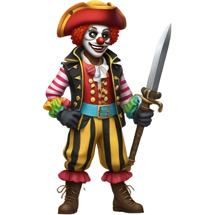 Pirate clown emoji
