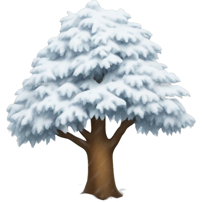 snow-covered tree emoji