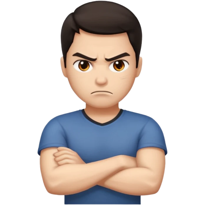 Arms crossed mad emoji