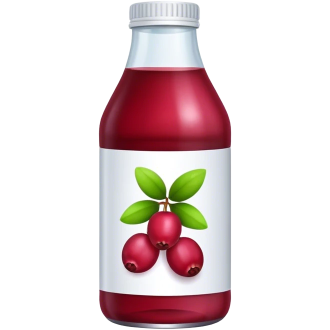 Cranberry juice bottle emoji