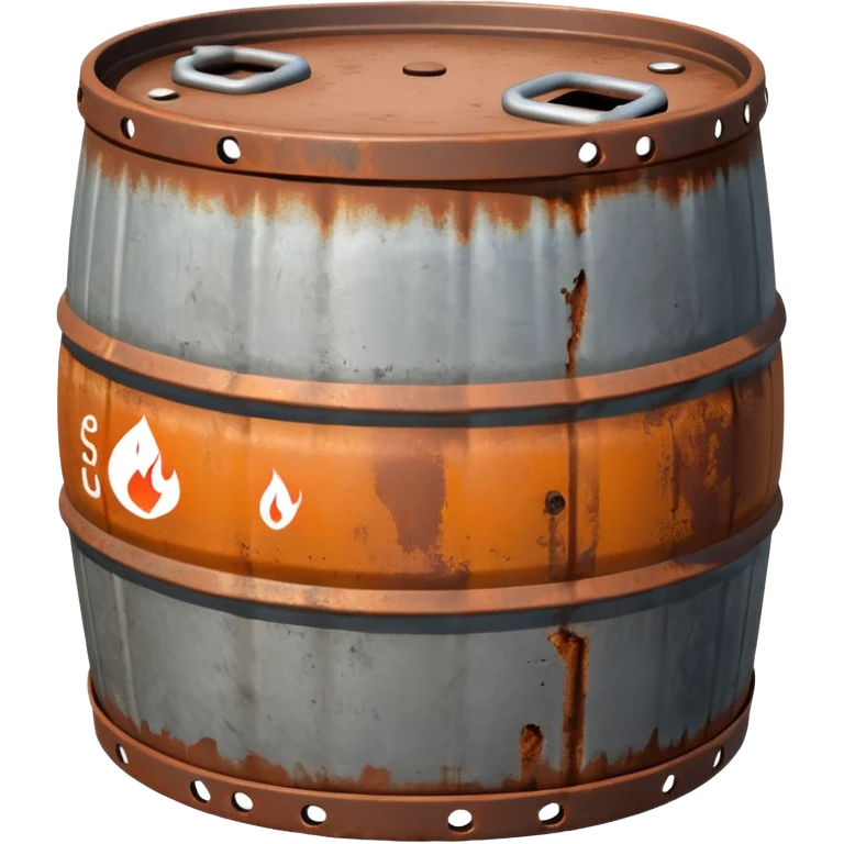 generate a realistic metal natural gas barrel emoji