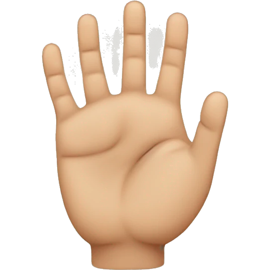 close all the fingers and open only the little and ring fingers emoji