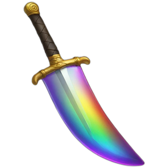 sword rainbow glass emoji