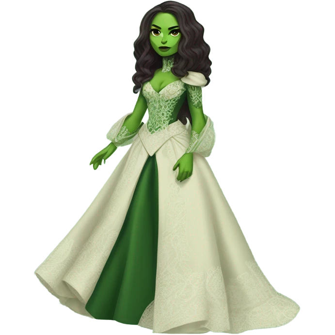 gamora in Victorian dress  full body  emoji