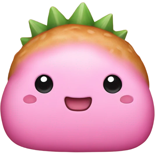Pink dinosaur buns emoji