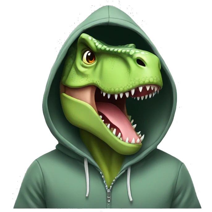 t rex in a hoodie emoji